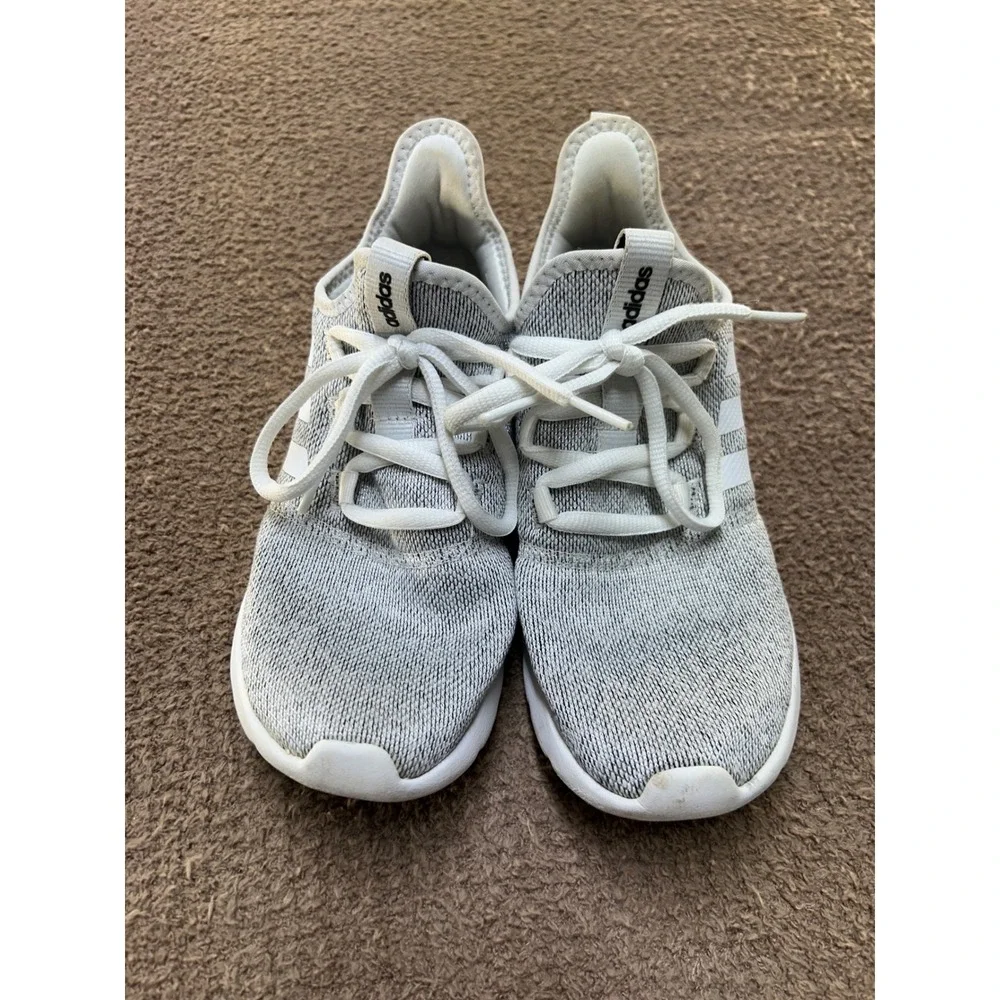 Adidas Cloudfoam Pure 2.0 Grey White Knit Running Shoes H04756 Womens 8